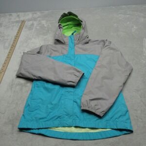 The North Face Jacket Girl Large Blue Resolve Reflective Waterproof Ripstop Hood
